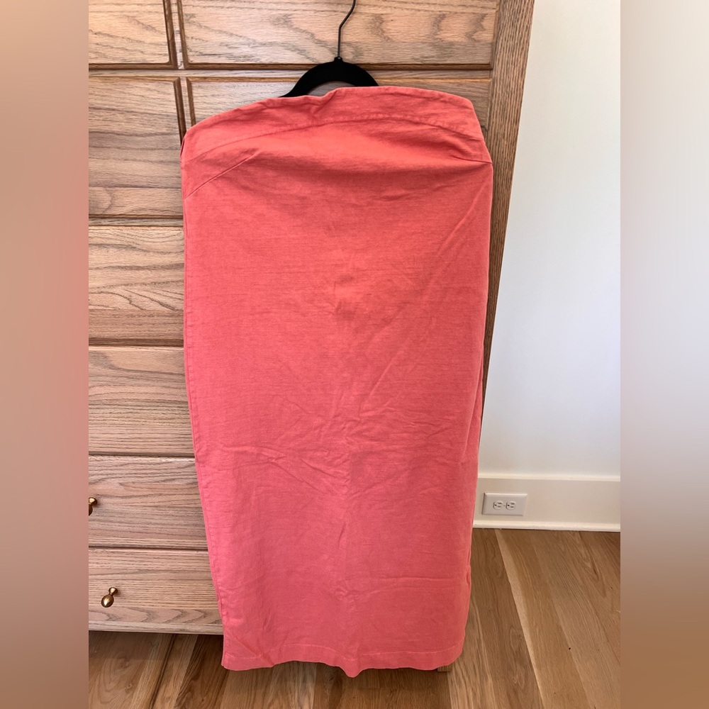 Free People Beach Strapless Coral Tube Maxi Dress
